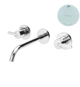 Bruma Leaf Bateria umywalkowa podtynkowa 200 mm Pure White 1670117PW