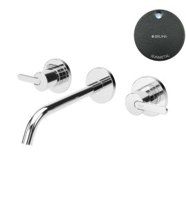 Bruma Leaf Bateria umywalkowa podtynkowa 200 mm Gunmetal 1670117MG