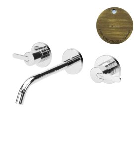 Bruma Leaf Bateria umywalkowa podtynkowa 200 mm Old Brass / Vieux Laiton 1670117LE