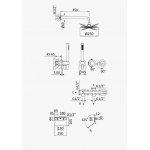 ----Bruma Leaf2 Bateria wannowo-natryskowa podtynkowy z deszczownicą ścienna Ø 250 mm i wylewką kaskadową Pure White 1674022PW