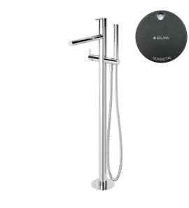 Bruma Leaf Bateria wannowo-natryskowa wolnostojąca Gunmetal 1679801MG