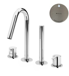 Bruma Leaf Bateria wannowo-natryskowa Na brzeg wanny Morning Mist 1679901MM