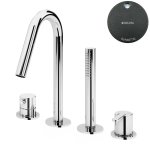 Bruma Leaf Bateria wannowo-natryskowa Na brzeg wanny Gunmetal 1679901MG