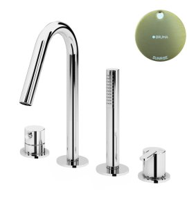 Bruma Leaf Bateria wannowo-natryskowa Na brzeg wanny Sunrise 1679901SR