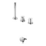 Bruma Leaf Bateria wannowo-natryskowa stojąca z wylewką w przelewie Chrom 1675211CR