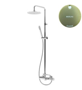 Bruma Leaf Bateria wannowo-natryskowa ścienna z deszczownicą Ø 250 mm Sunrise 1672821SR