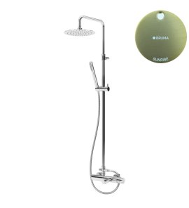 Bruma Leaf Bateria wannowo-natryskowa ścienna z deszczownicą Ø 300 mm Sunrise 1672831SR