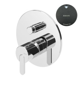 Bruma Leaf Bateria wannowo-natryskowa podtynkowa Gunmetal 1671301MG