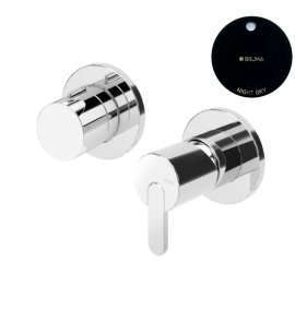 Bruma Leaf Bateria wannowo-natryskowa podtynkowa z 2 wyjściami Night Sky 1673119NS