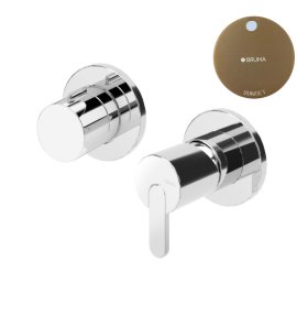 Bruma Leaf Bateria wannowo-natryskowa podtynkowa z 2 wyjściami Sunset 1673119SS