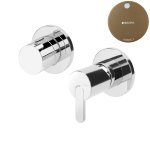 Bruma Leaf Bateria wannowo-natryskowa podtynkowa z 3 wyjściami Sunset 1673123SS