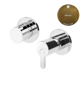 Bruma Leaf Bateria wannowo-natryskowa podtynkowa z 2 wyjściami Sunset PVD 1673119PS