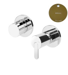 Bruma Leaf Bateria wannowo-natryskowa podtynkowa z 2 wyjściami Gold PVD 1673119PO