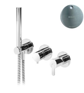 Bruma Leaf Bateria wannowo-natryskowa podtynkowa Satinox 1673115ST