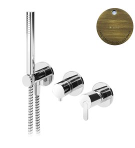 Bruma Leaf Bateria wannowo-natryskowa podtynkowa Old Brass / Vieux Laiton 1673115LE