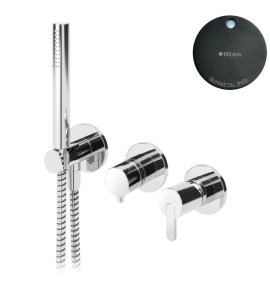 Bruma Leaf Bateria wannowo-natryskowa podtynkowa Gunmetal PVD 1673115GM