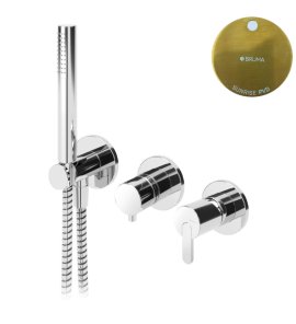 Bruma Leaf Bateria wannowo-natryskowa podtynkowa Sunrise PVD 1673115PR