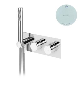 Bruma Leaf Bateria wannowo-natryskowa termostatyczna podtynkowa Pure White 1872001PW