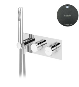 Bruma Leaf Bateria wannowo-natryskowa termostatyczna podtynkowa Gunmetal 1872001MG