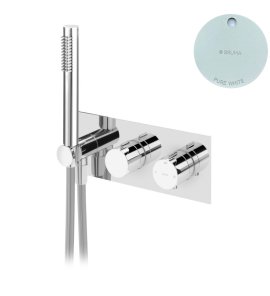 Bruma Leaf Bateria wannowo-natryskowa termostatyczna podtynkowa Pure White 1872801PW