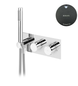 Bruma Leaf Bateria wannowo-natryskowa termostatyczna podtynkowa Gunmetal 1872801MG