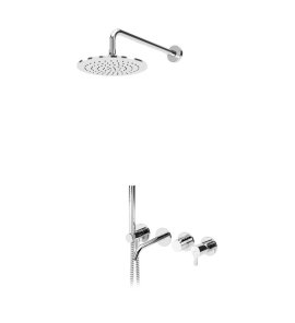 Bruma Leaf Bateria wannowo-natryskowa podtynkowy z deszczownicą Ø 250 mm Chrom 1672400CR