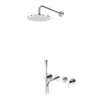 Bruma Leaf Bateria wannowo-natryskowa podtynkowy z deszczownicą Ø 250 mm Chrom 1672400CR