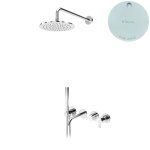 Bruma Leaf Bateria wannowo-natryskowa podtynkowy z deszczownicą Ø 250 mm Pure White 1672400PW