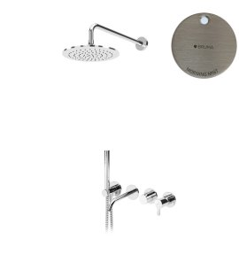 Bruma Leaf Bateria wannowo-natryskowa podtynkowy z deszczownicą Ø 250 mm Morning Mist 1672400MM