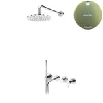 Bruma Leaf Bateria wannowo-natryskowa podtynkowy z deszczownicą Ø 250 mm Sunrise 1672400SR