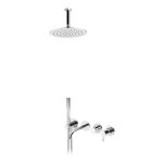 Bruma Leaf Bateria wannowo-natryskowa podtynkowy z deszczownicą sufitową Ø 250 mm Chrom 1672500CR