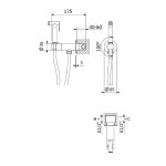 Bruma Leaf Bidetka z zaworem otwierającym/słuchawką Night Sky 1451100NS