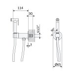 Bruma Leaf Bidetka z zaworem otwierającym/słuchawką Sunrise 1451101SR