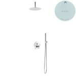 Bruma Leaf Zestaw natryskowa podtynkowy z deszczownicą Ø 230 mm Pure White 1675401PW