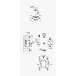 Bruma Leaf Zestaw natryskowy termostatyczny podtynkowy z deszczownicą Ø 250 mm sufitową z dyszami ściennymi Night Sky 1386102NS