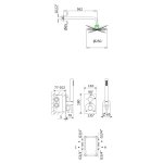 Bruma Leaf Zestaw natryskowy Ø 250 mm termostatyczny podtynkowy z ramieniem ściennym Night sky 1387804NS