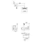Bruma Leaf Zestaw natryskowy podtynkowy termostatyczny z deszczownicą Ø 250 mm z ramieniem ściennym Night Sky 1875931NS