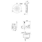Bruma Leaft Zestaw natryskowy podtynkowy z deszczownicą ścienną Ø 380 mm Night Sky 1874892NS
