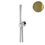 Bruma Leaf Zestaw prysznicowy z przyłączem kątowym i uchwytem Gold PVD 1455914PO