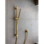     Bruma Leaf Zestaw prysznicowy z przyłączem i drążkiem na słuchawkę Sunrise 1455753SR