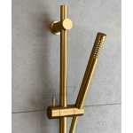      Bruma Leaf Zestaw prysznicowy z przyłączem i drążkiem na słuchawkę Sunrise 1455753SR