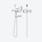 Bruma Leaf Zestaw prysznicowy z przyłączem kątowym i uchwytem Sunset PVD 1455914PS