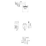 Bruma Leaf Zestaw prysznicowy podtynkowy z deszczownicą ścienna Ø 230 mm i słuchawką Chrom 1677201CR