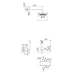 Bruma Leaf Zestaw prysznicowy podtynkowy z deszczownicą Ø 230 mm i ramieniem ściennym i słuchawką Night Sky 1875911NS