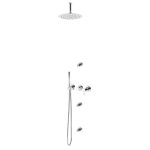 Bruma Leaf Zestaw prysznicowy podtynkowy z deszczownicą Ø 250 mm i 3 dysze podtynkowe Chrom 1673733CR