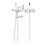       Bruma Zestaw prysznicowy z uchwytem do słuchawki prysznicowej i słuchawką Night sky 1455914NS WIETRZENIE MAGAZYNÓW!!
