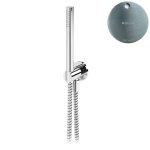 Bruma Leaf Zestaw prysznicowy z przyłączem kątowym i uchwytem Satinox 1455914ST