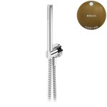 Bruma Leaf Zestaw prysznicowy z przyłączem kątowym i uchwytem Sunset PVD 1455914PS