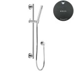 Bruma Leaf Zestaw prysznicowy z przyłączem i drążkiem na słuchawkę Gunmetal 1455753MG