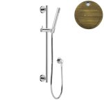 Bruma Leaf Zestaw prysznicowy z przyłączem i drążkiem na słuchawkę Old Brass / Vieux Laiton 1455753LE